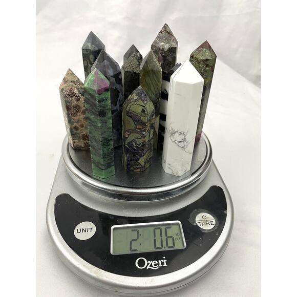 2LB Natural Quartz Stone Obelisk Tower Point Polished Crystal Mixed Lot 12x - Picture 1 of 16